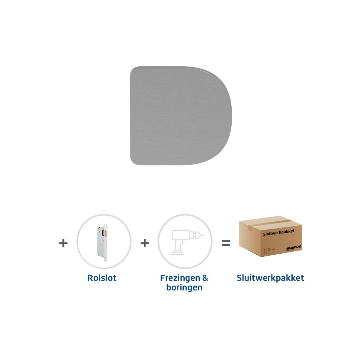 Sluitwerkpakketten met Deurknop Arc RVS